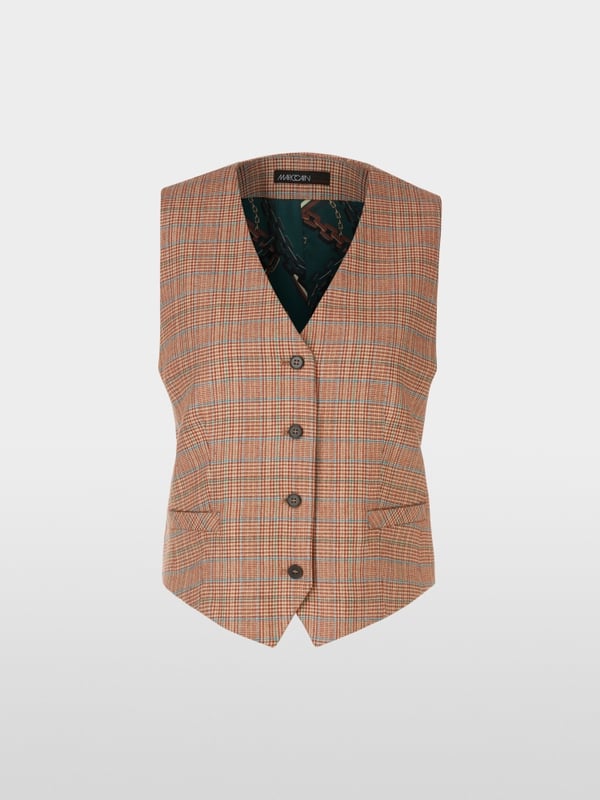 Marc Cain Weste Mit Mini-Pepita-Muster