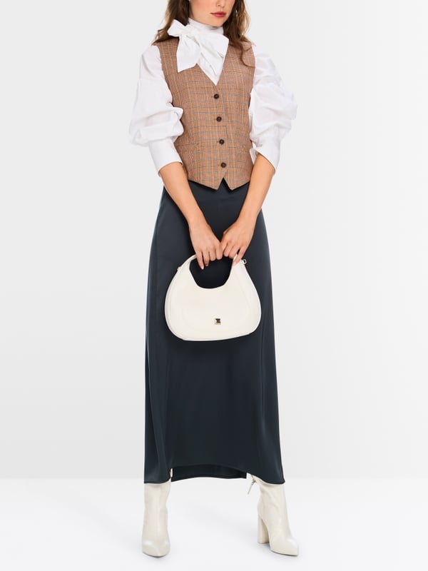 Marc Cain Weste mit Mini-Pepita-Muster