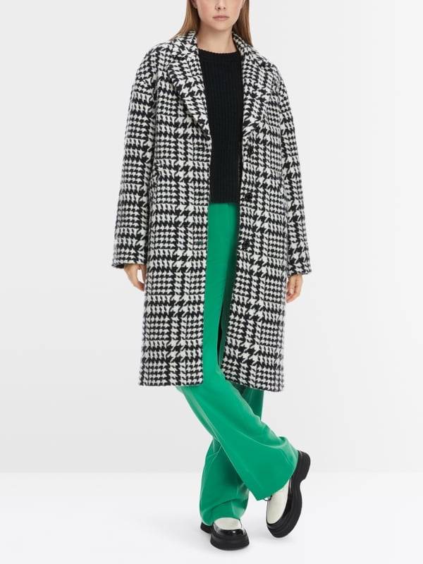 Marc Cain Wollmantel Im Chickcheck-Dessin