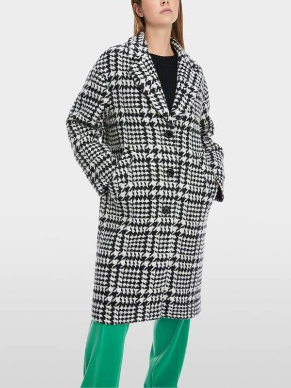 Marc Cain Wollmantel Im Chickcheck-Dessin