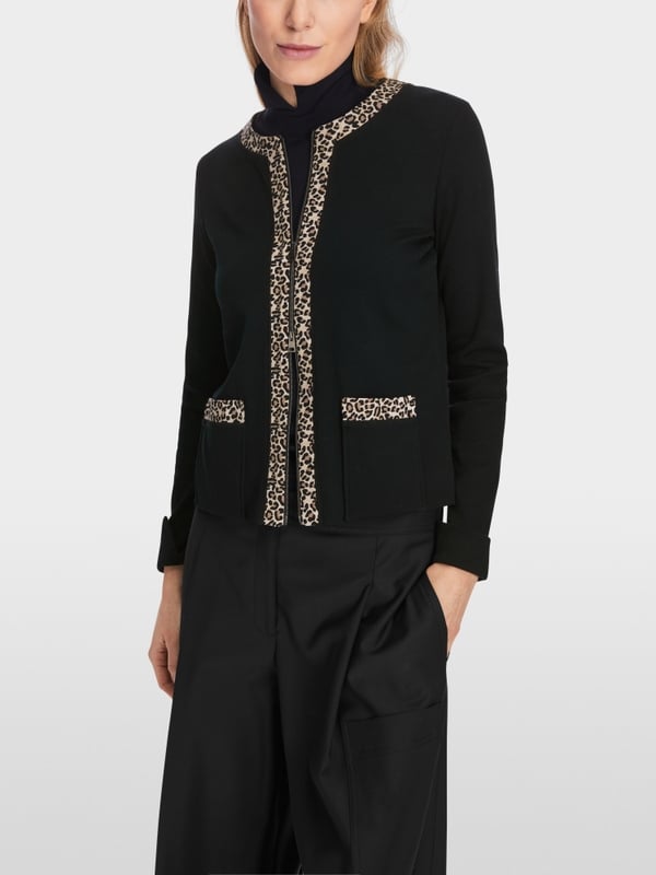 Marc Cain Zippjacke In Baumwoll-Ripp