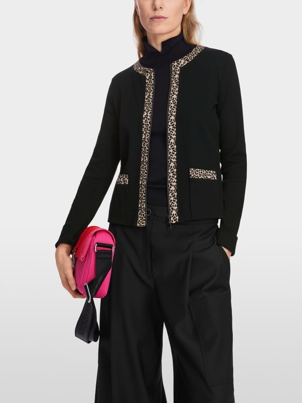 Marc Cain Zippjacke In Baumwoll-Ripp