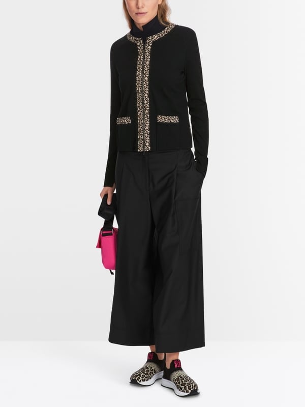 Marc Cain Zippjacke in Baumwoll-Ripp