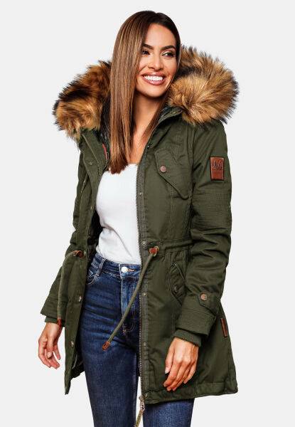 Marikoo La Viva Princess Damen Winterjacke Mit Kapuze