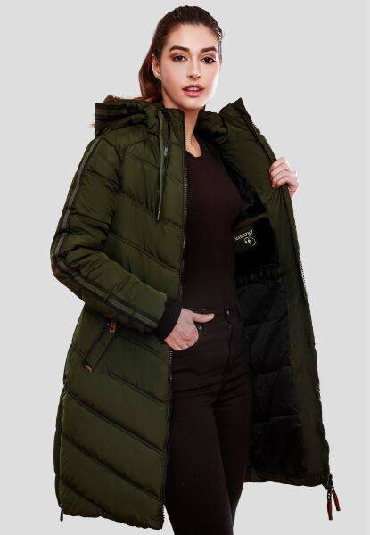 Marikoo Armasa Lange Damen Winter Steppjacke