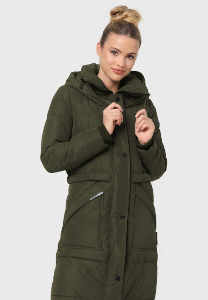 Marikoo Ayumii Damen Lange Winter Steppjacke
