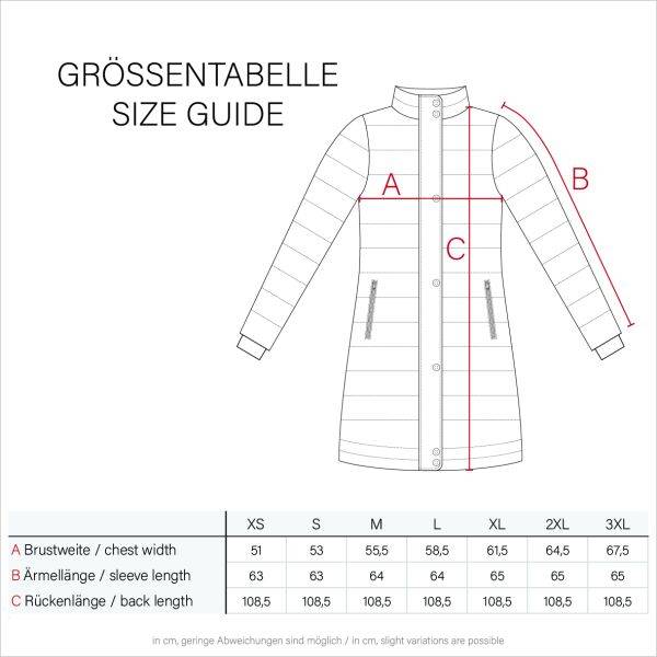 Marikoo Ayumii Damen Lange Winter Steppjacke