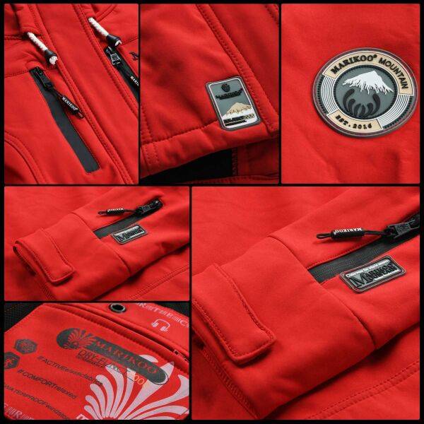 Marikoo Zimtzicke Damen Lange Softshell Jacke