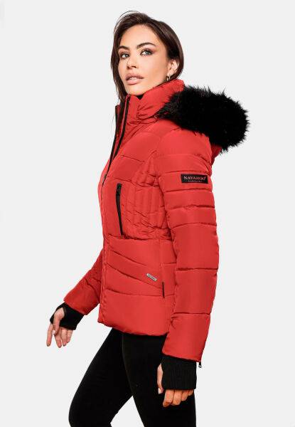 Marikoo Navahoo Adele Damen Winterjacke Warm Gefüttert Teddyfell