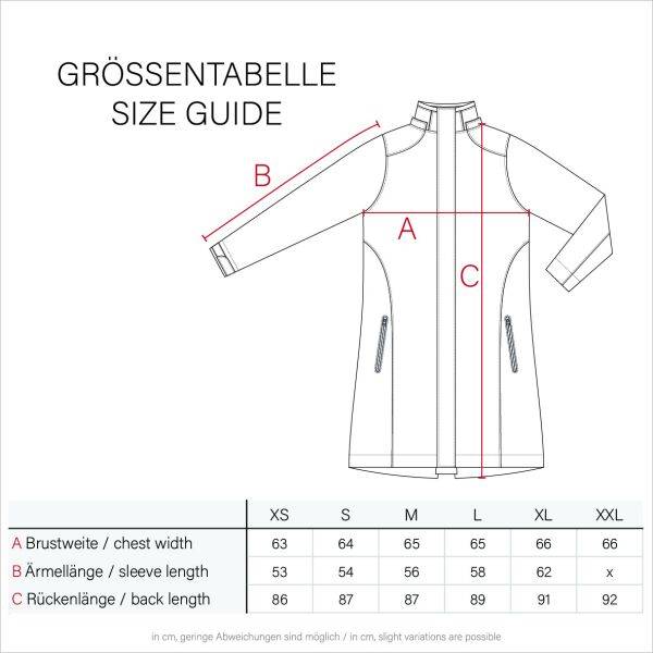 Marikoo Navahoo Deike Damen Regenjacke Regenmantel Lang Teddyfell