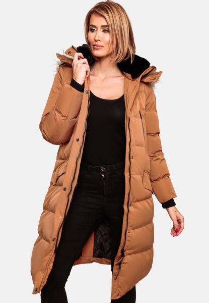 Marikoo Navahoo Fahmiyaa Damen Lange Winterjacke Mit Kapuze