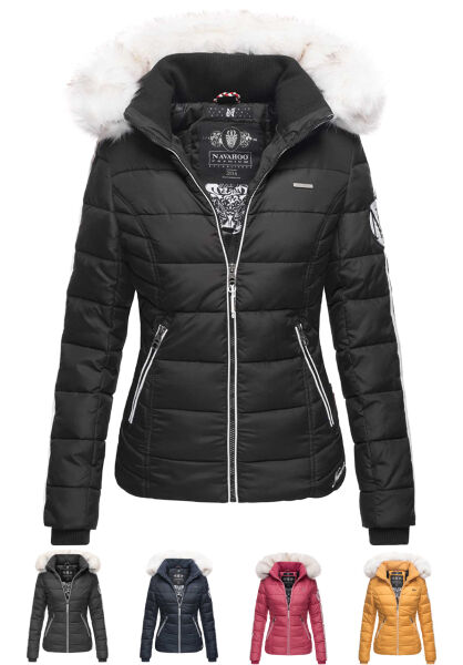 Marikoo Navahoo Khingaas Damen Winter Steppjacke mit Kapuze