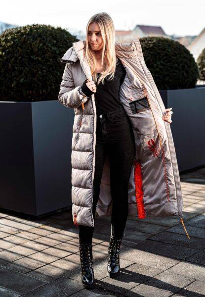 Marikoo Navahoo Kristallblume Damen Winter Steppjacke