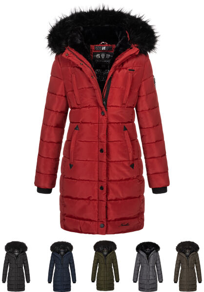 Marikoo Navahoo Lotusblüte Princess Damen lange Winter Steppjacke