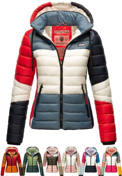 Marikoo Navahoo Lulana Multikulti Damen Steppjacke Colour Blocking Design