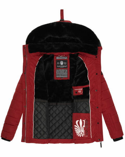 Marikoo Navahoo Milianaa Winter Jacke Stepp Kurzjacke Gefüttert Kapuze Kunstfell