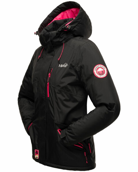 Marikoo Rabeaa Damen Winter Jacke Kurz Winterjacke Outdoor Kapuze Gefüttert