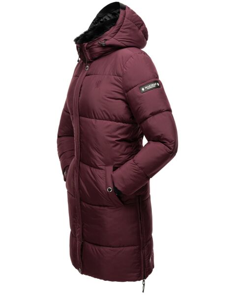 Marikoo Streliziaa Damen Lange Winter Steppjacke Fellkragen