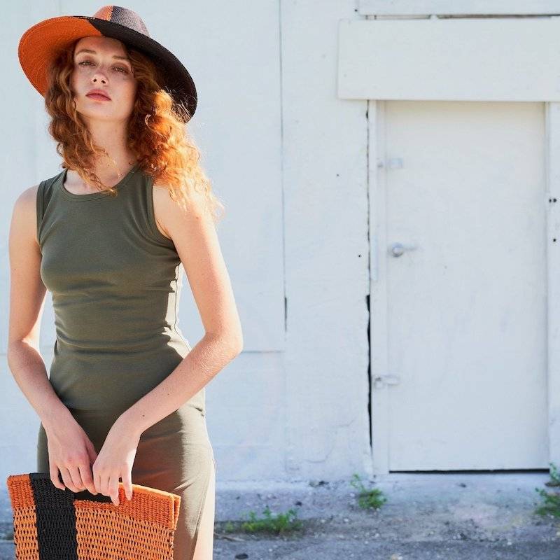 ACCESSOIRES Grenada Tasche Terracota/Schwarz