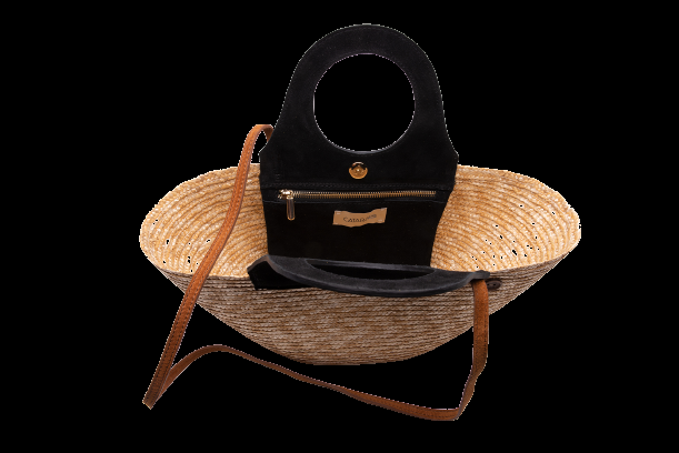 ACCESSOIRES Mini Tote Natur/Schwarz