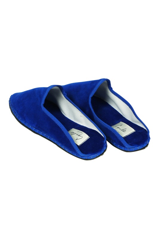 ACCESSOIRES Mules Aus Samt In Blau