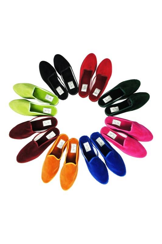 ACCESSOIRES Mules Aus Samt In Blau