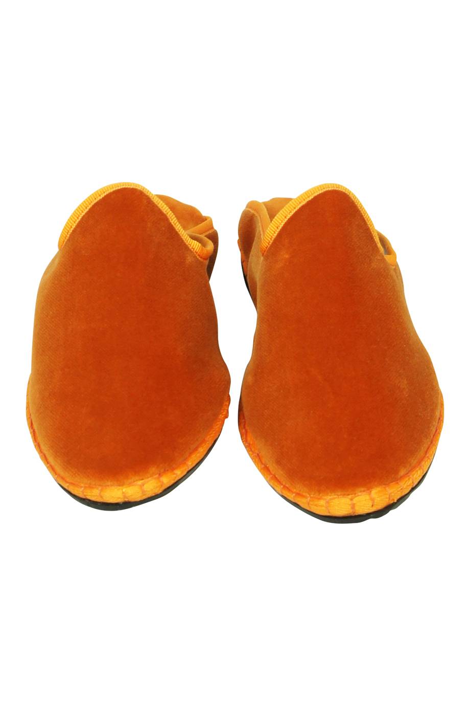 ACCESSOIRES Mules Aus Samt In Orange
