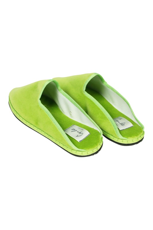 ACCESSOIRES Mules Aus Samt In Pistazie