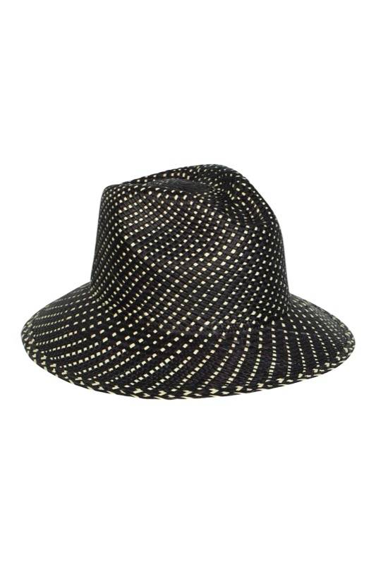 ACCESSOIRES Panama Strohhut Nachtblau/Natur