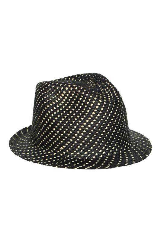 ACCESSOIRES Panama Strohhut Nachtblau/Natur