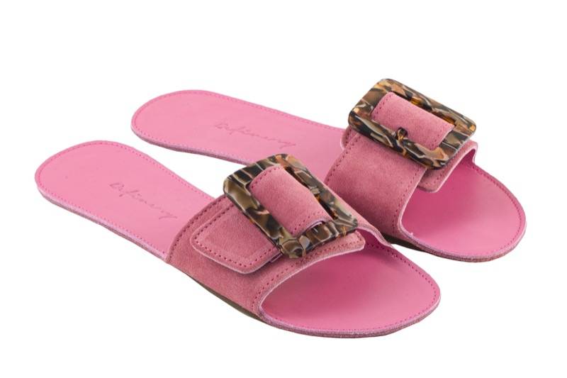 ACCESSOIRES The Loop Pantoletten in pink