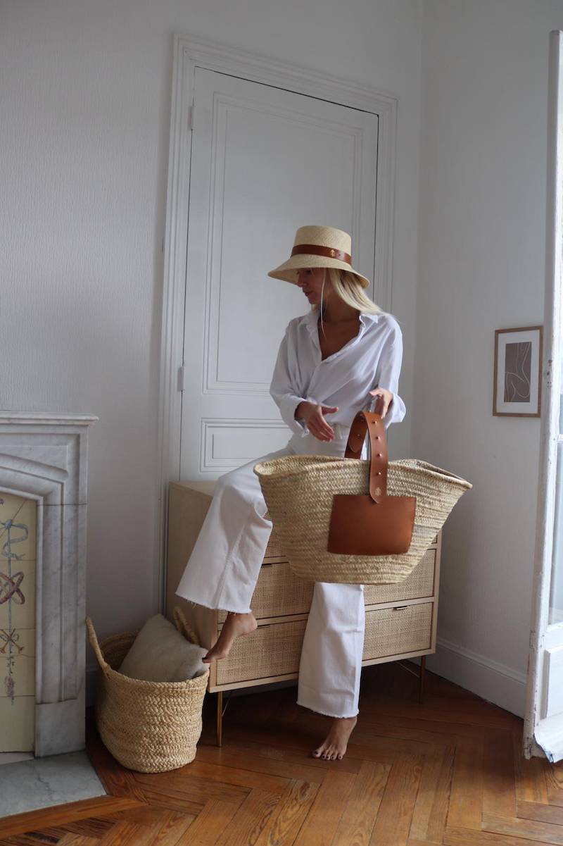 ACCESSOIRES Tulum Korbtasche Cognac