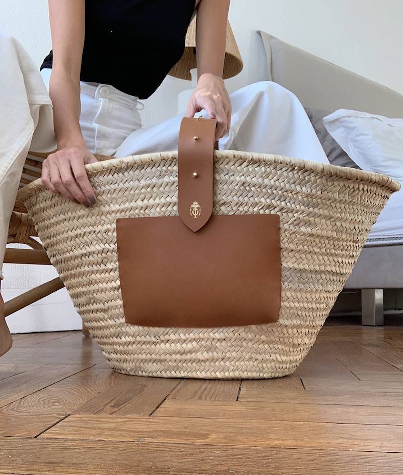 ACCESSOIRES Tulum Korbtasche Cognac