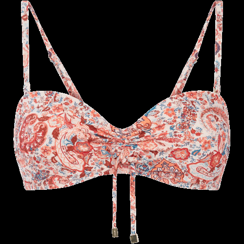 BIKINIS Antigua Padded Bandeau Bügel Bikini Coral Paisley