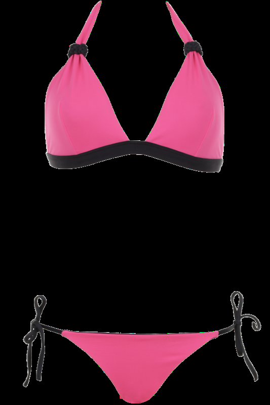 SALE Avenue Gabriel Triangle Bikini in Pink und Schwarz