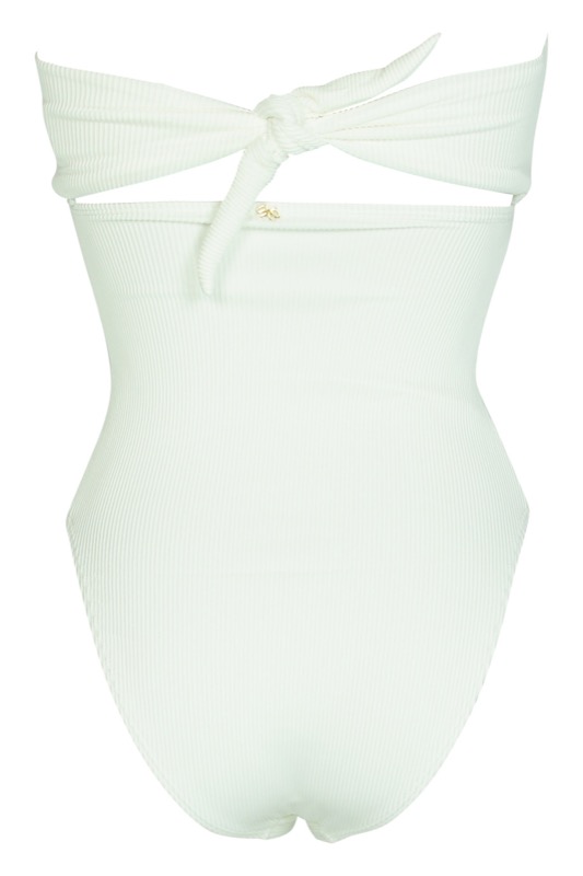 BADEANZÜGE White Pearl Padded Bandeau Badeanzug