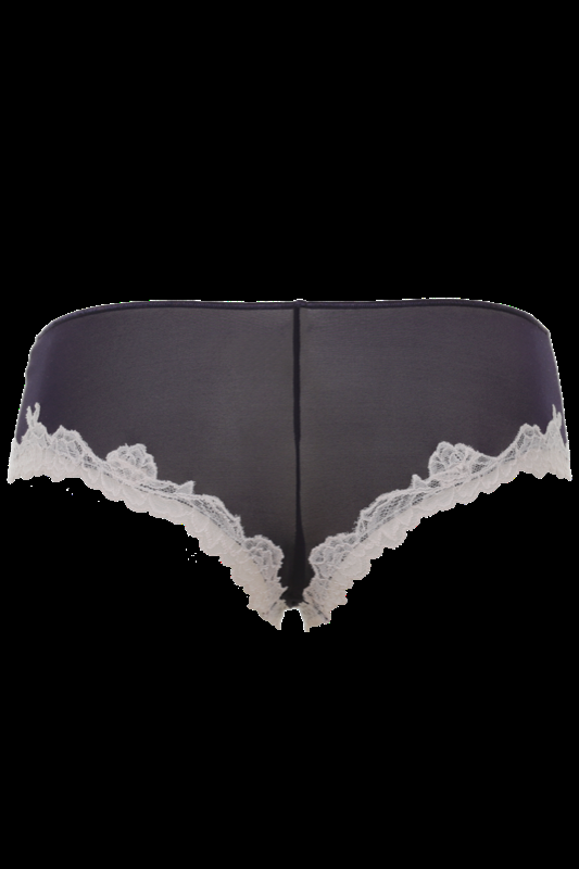 LINGERIE Baltimora Panty In Navy Mit Puderfarbener Spitze