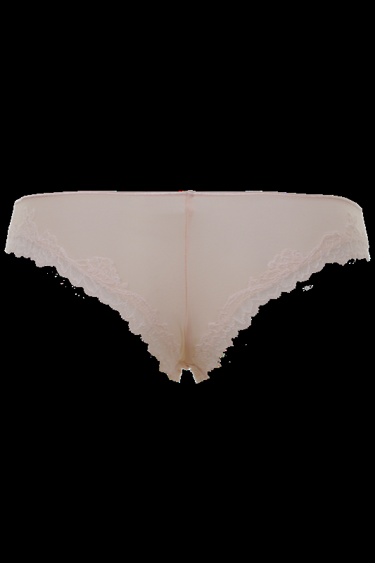 LINGERIE Bangalore String Brazilian Cut In Puder Aus Spitze