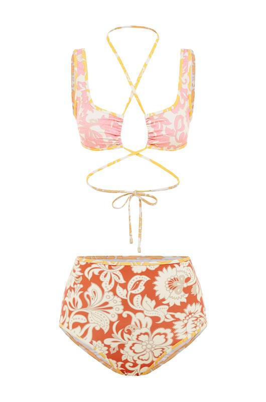 BIKINIS Folk Spliced Bikini