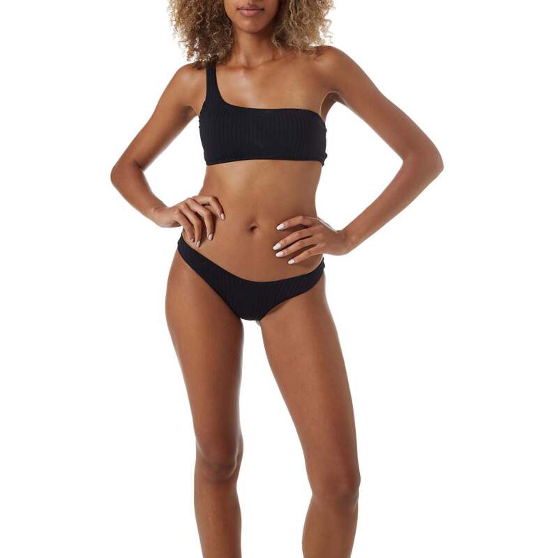 BIKINIS Toulouse Padded Bikini Black Ribbed