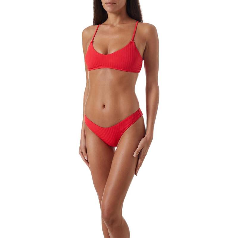 BIKINIS Vienna Padded Bikini Red Ribbed