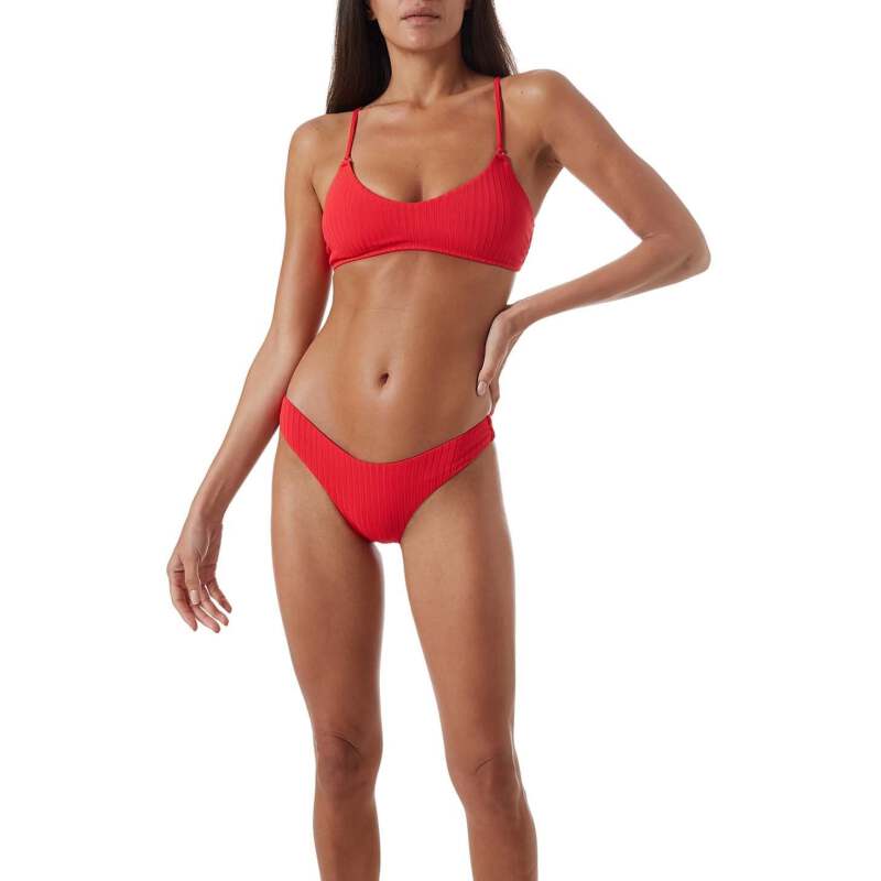 BIKINIS Vienna Padded Bikini Red Ribbed