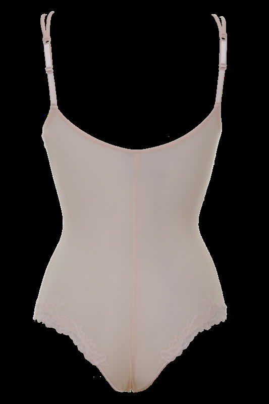 LINGERIE Brunico Gefütterter String Body In Puder Aus Spitze