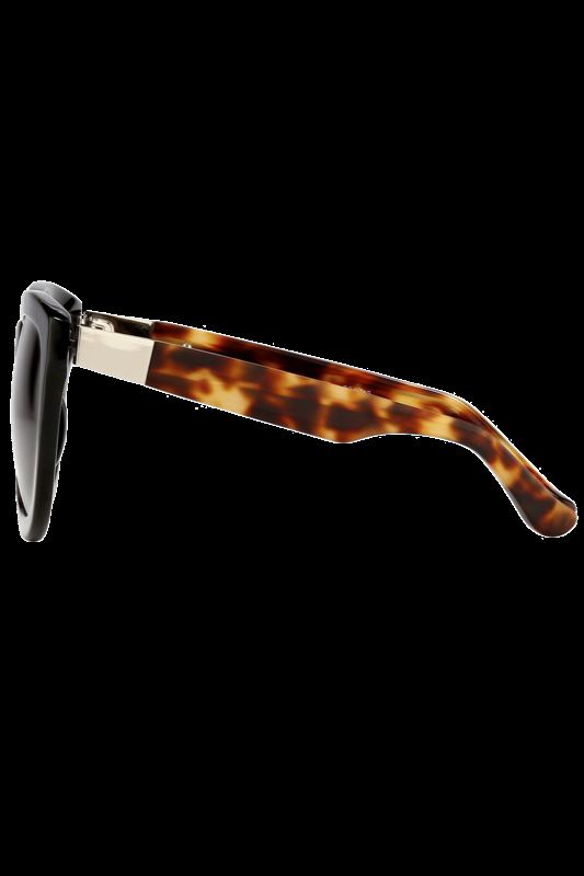 ACCESSOIRES Curvy D-Frame Sonnenbrille ROW 74 Black/ T-Shell/ GRey Lens