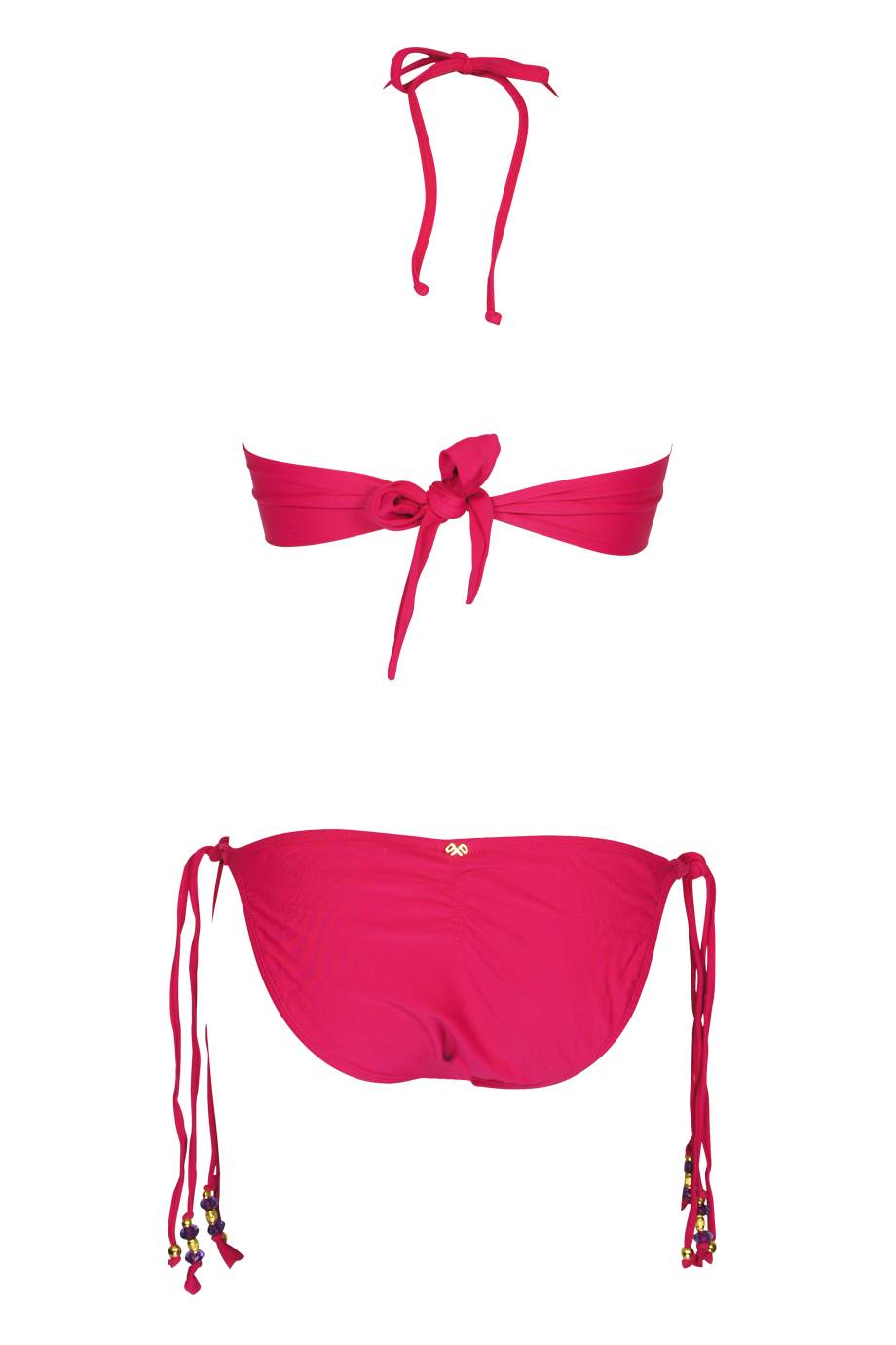 SALE Dahlia Padded Bandeau Bikini Mit Perlenstickerei