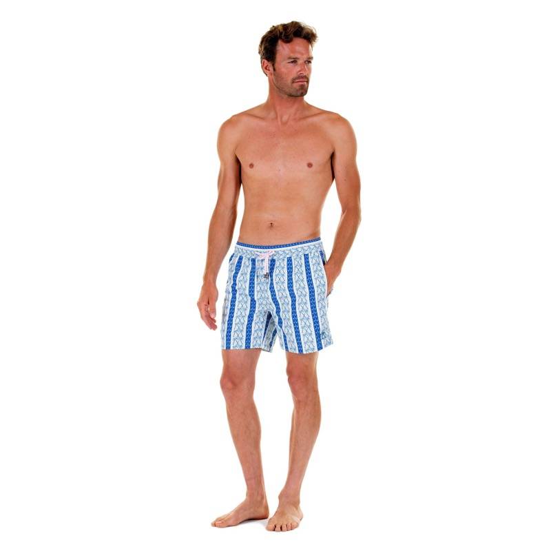 HERREN Badehose Mit Streifen In Blau