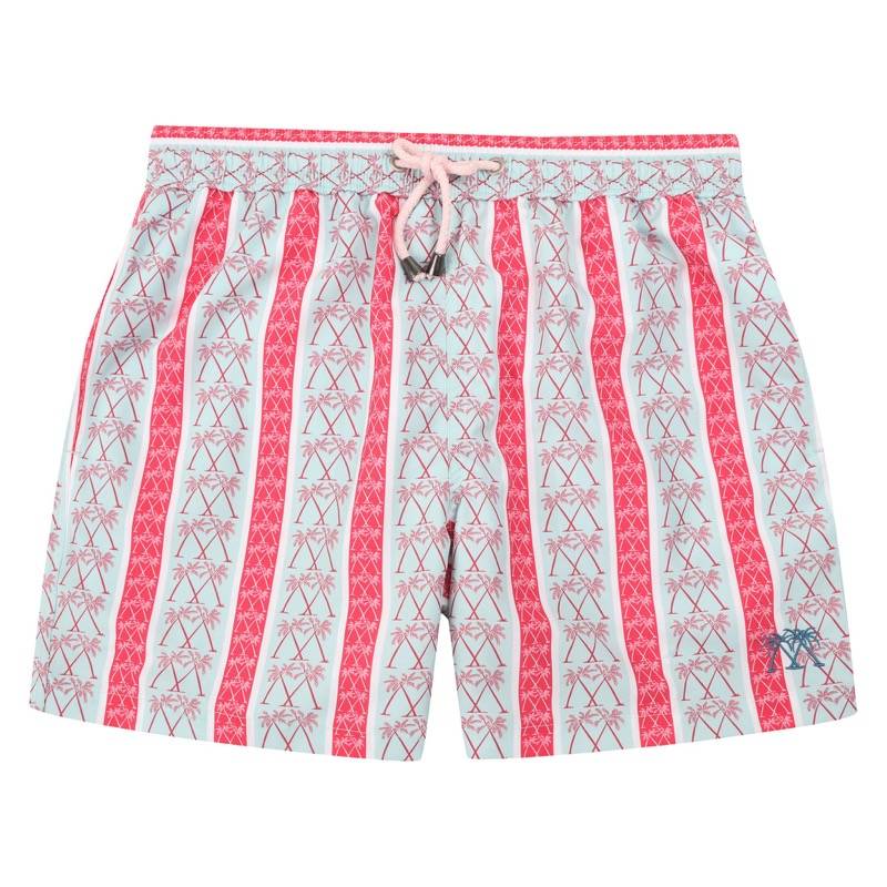 HERREN Badehose mit Streifen in rot