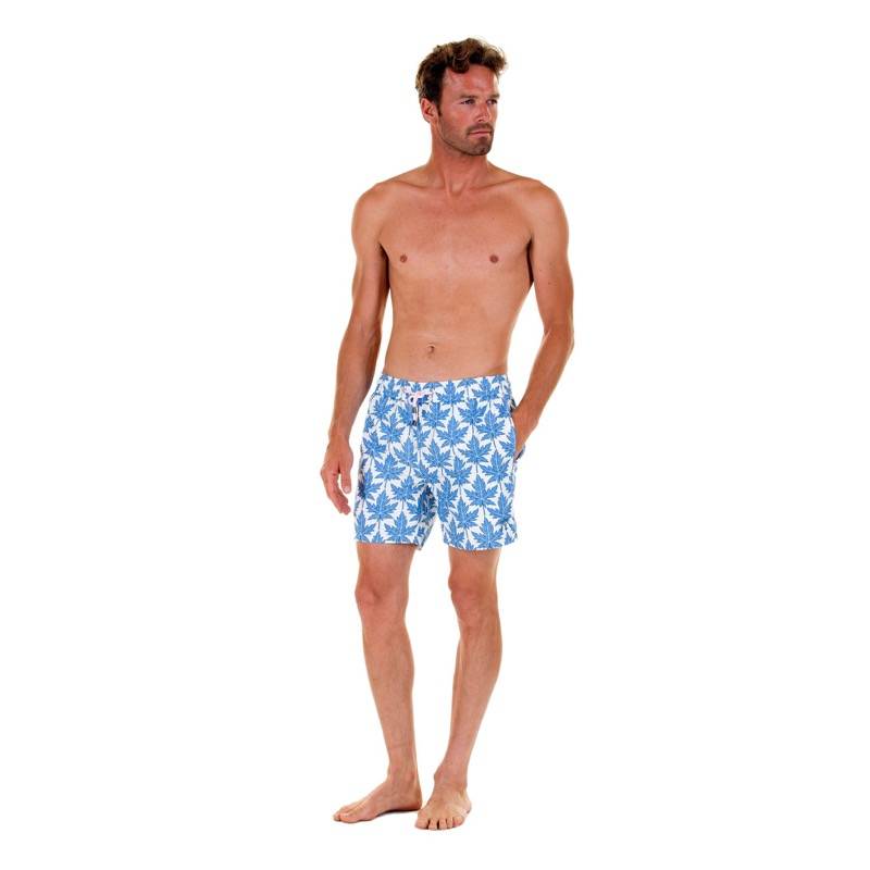 HERREN Badehose Papaya Blau