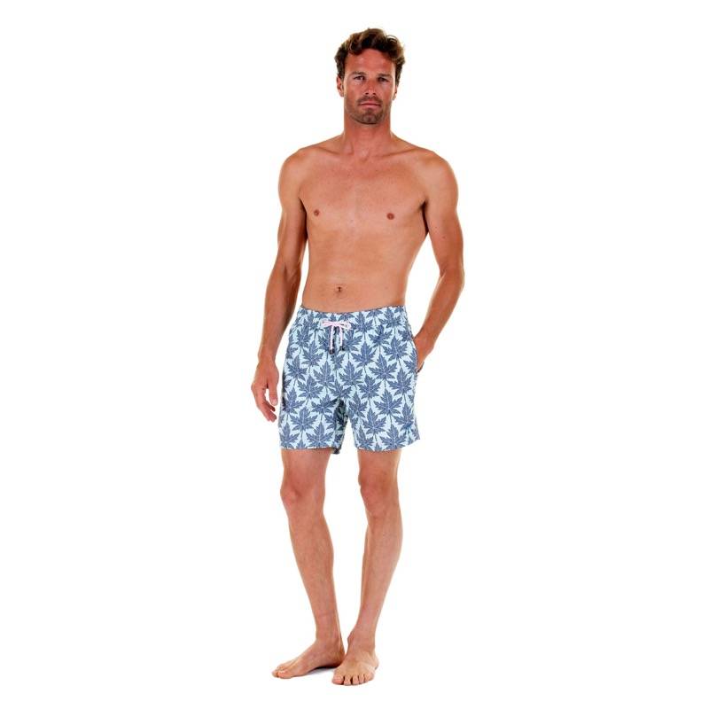 HERREN Badehose Papaya Grau