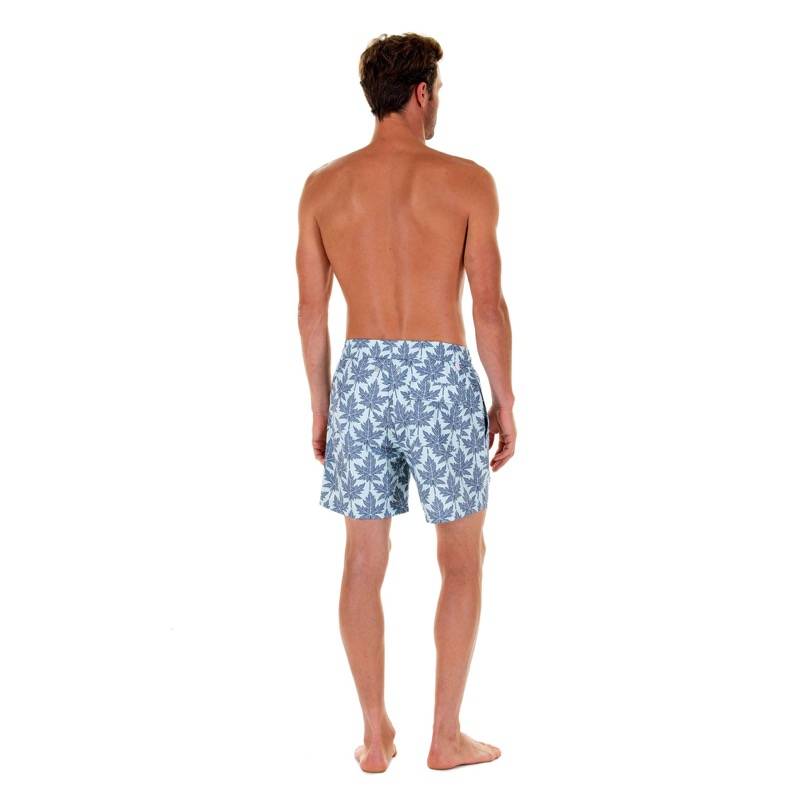HERREN Badehose Papaya Grau
